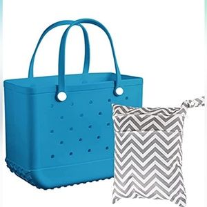 Brand new large rubber tote/beach bag